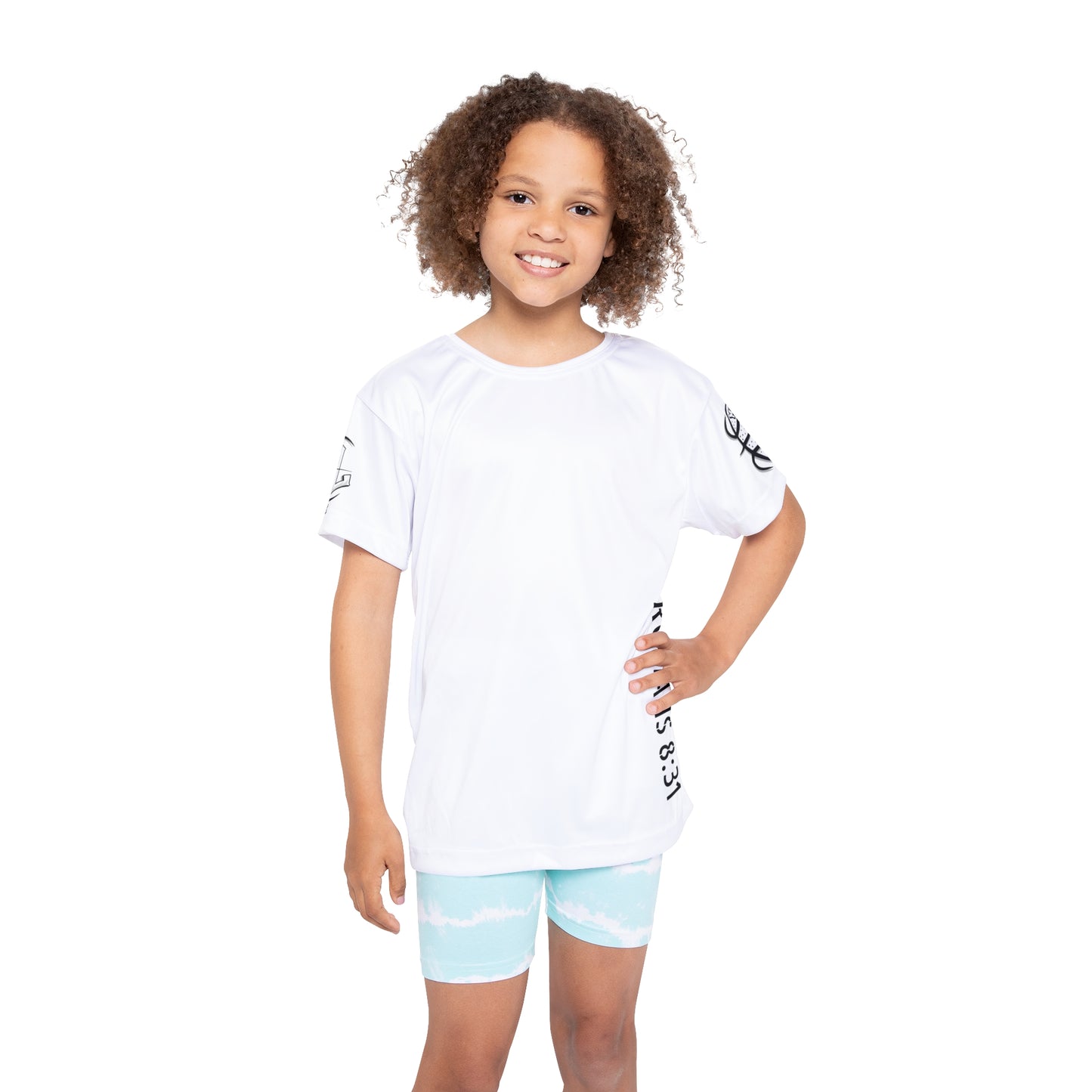 Legendary Kids Sports Jersey with Romans 8:31 - White