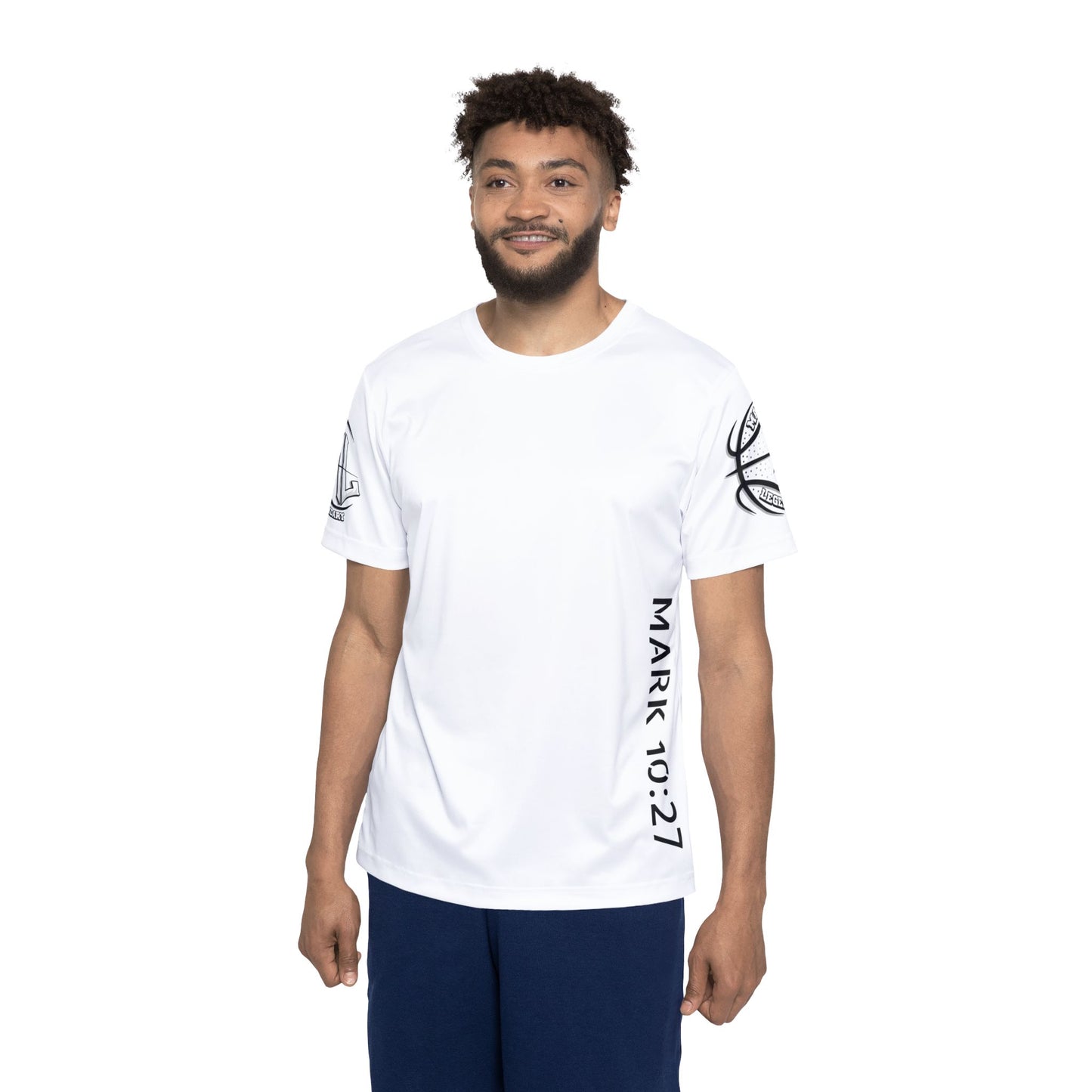 Mark 10:27 Men's Sports Jersey - White