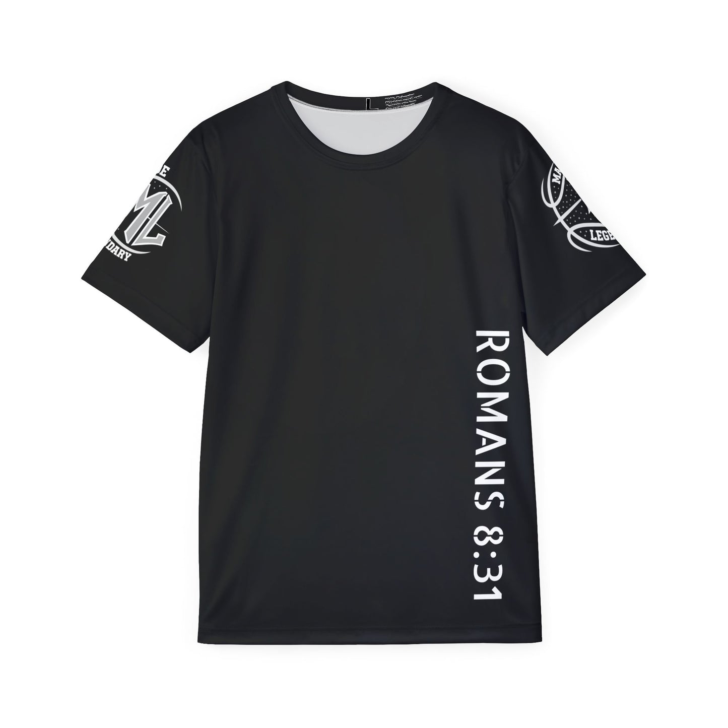 Romans 8:31 Men's Sports Jersey - Black