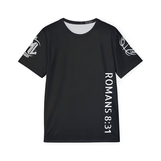 Romans 8:31 Men's Sports Jersey - Black
