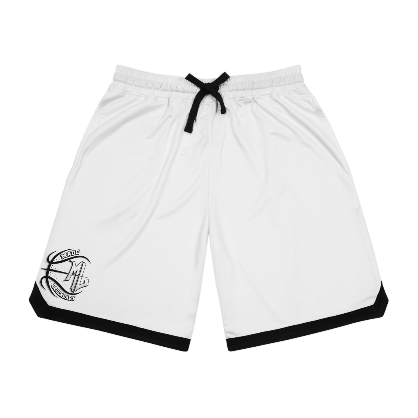 Legendary Men's Basketball Ribbed Shorts - White