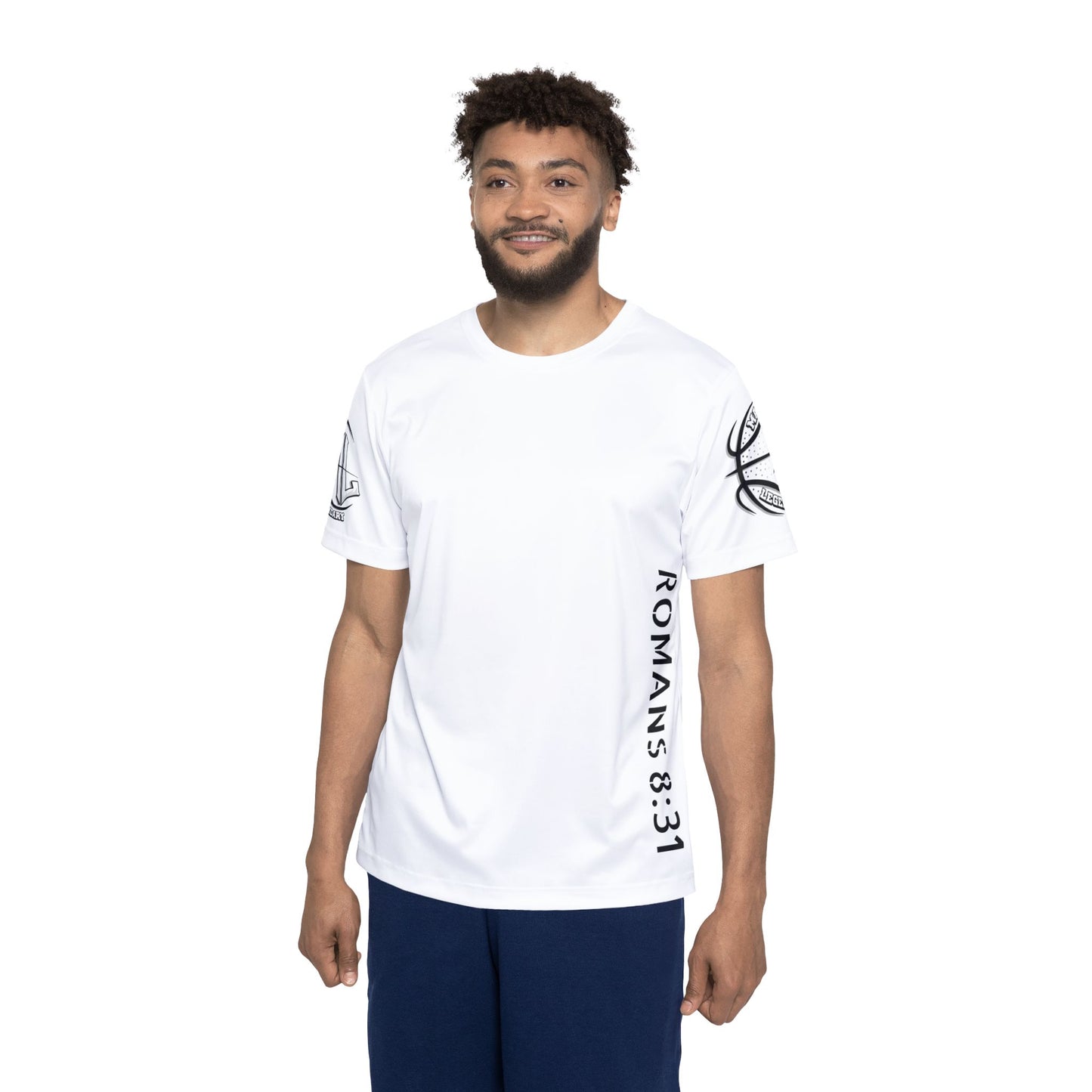 Romans 8:31 Men's Sports Jersey - White